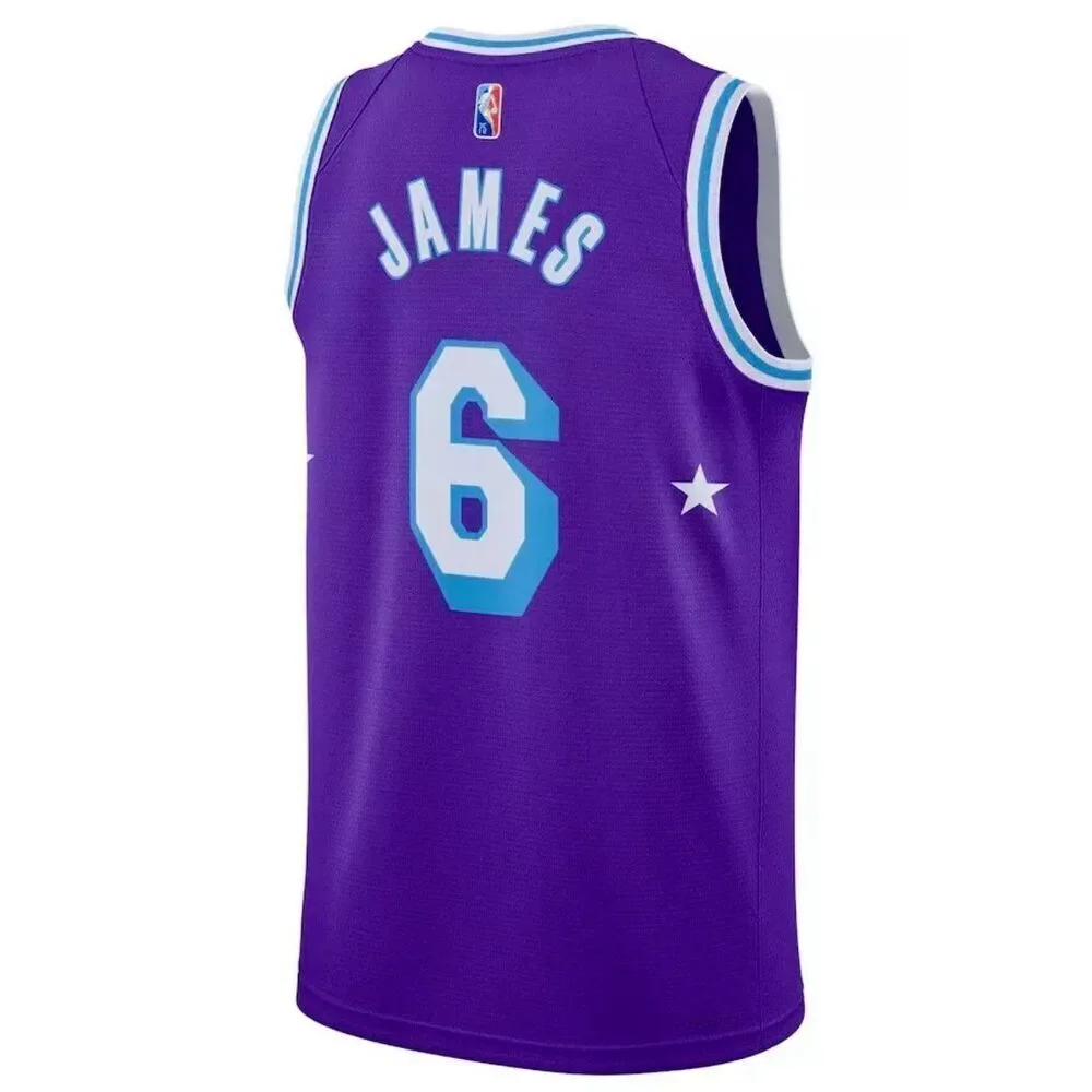 Nike  Los Angeles Lakers LeBron James Purple Player City Edition Jersey Small